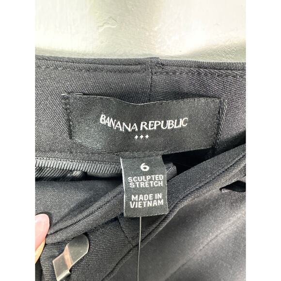 Banana Republic NWT Women’s Black Sculpted Stretch Straight Trouser Pants size 6 - Picture 6 of 10